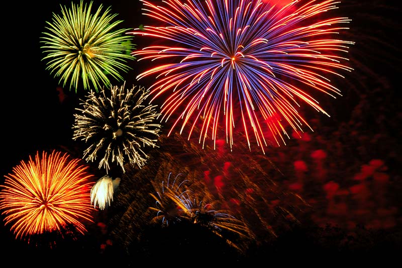 Fireworks over Lake George