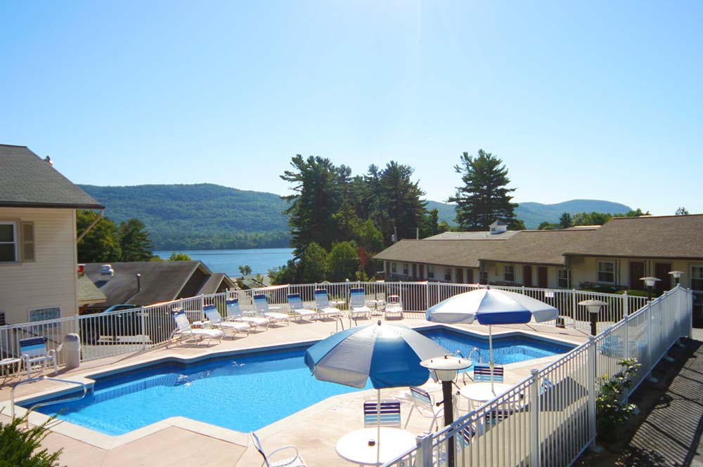 Pool overlooking Lake George