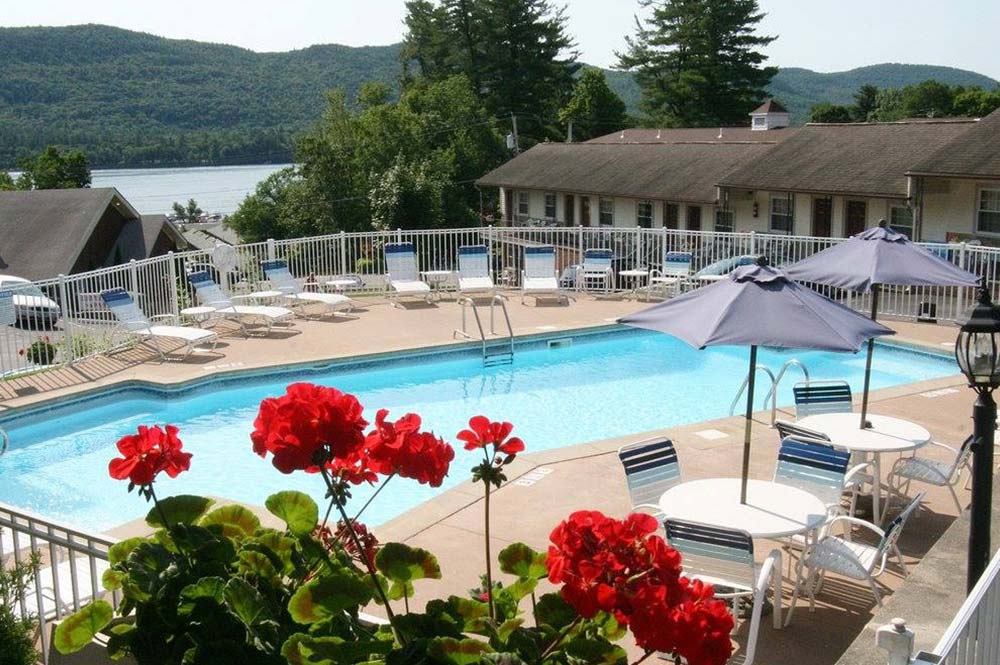 Pool and chairs ready for guests